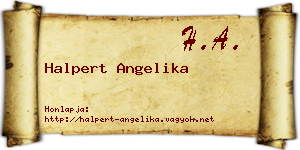 Halpert Angelika névjegykártya